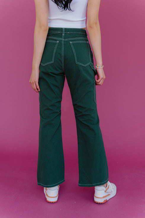 Don't Blame Me Cargo Pants// Green