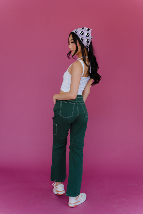 Don't Blame Me Cargo Pants// Green