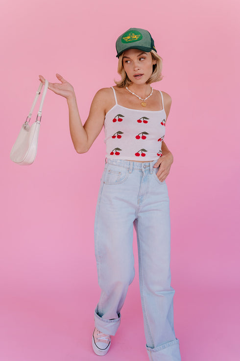 Cherry Bomb Tank// Ivory