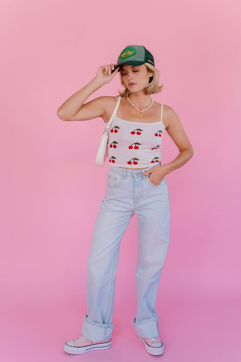 Cherry Bomb Tank// Ivory