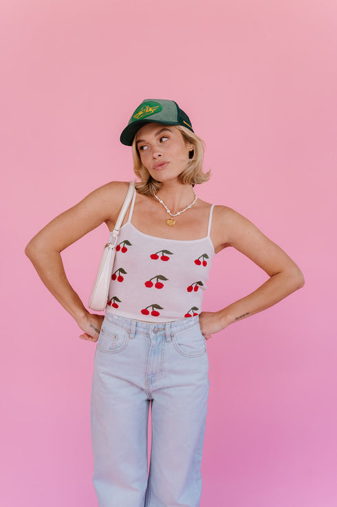 Cherry Bomb Tank// Ivory
