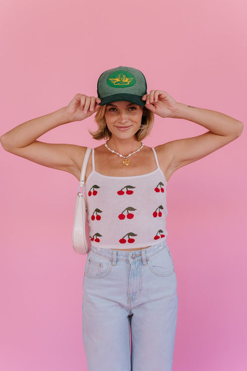 Cherry Bomb Tank// Ivory