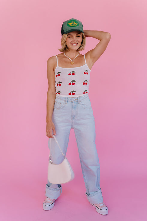 Cherry Bomb Tank// Ivory