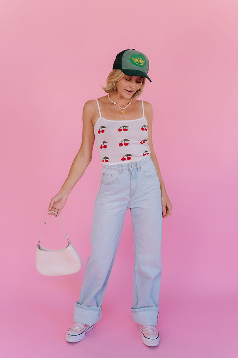 Cherry Bomb Tank// Ivory