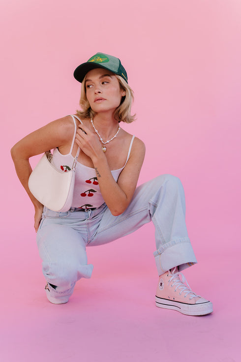 Cherry Bomb Tank// Ivory