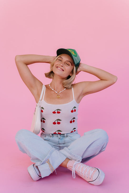 Cherry Bomb Tank// Ivory