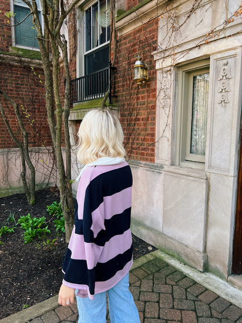 Good Karma Striped Pullover