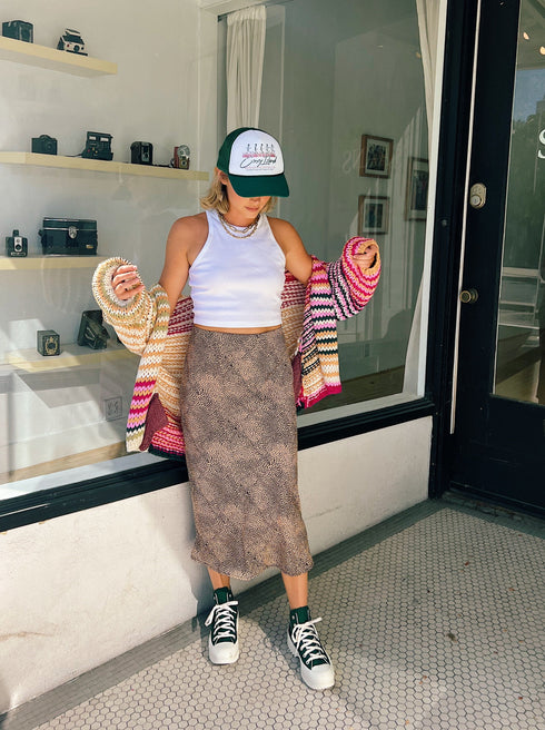 Wild Side Satin Midi Skirt *SELL OUT RISK*