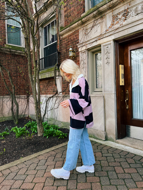 Good Karma Striped Pullover