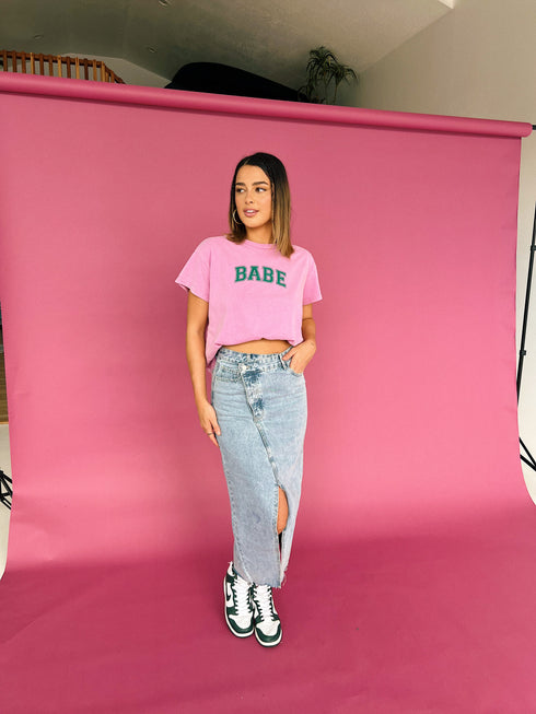 Hey Babe Tee// Pink