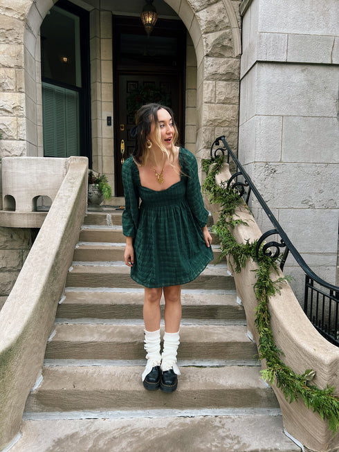 French Feeling Plaid Dress