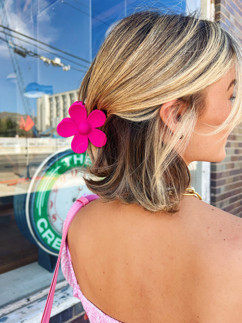 Flower Market Hair Clip// Pink
