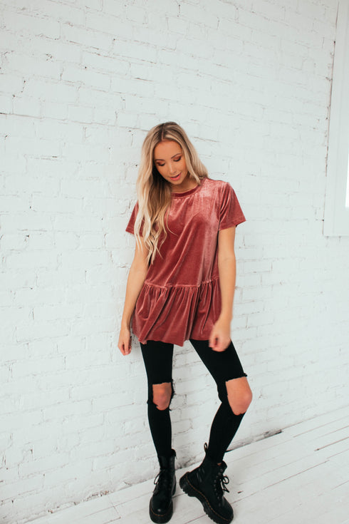 Rad Romance Velvet Peplum
