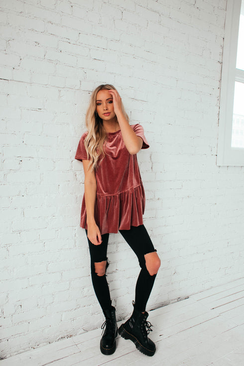 Rad Romance Velvet Peplum