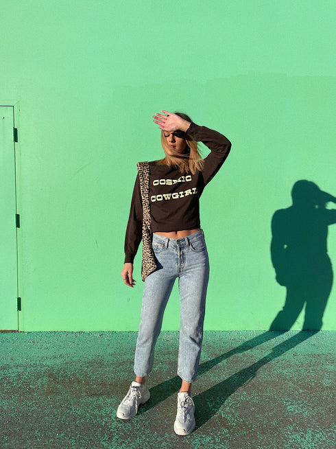 Cosmic Cowgirl Tee // Chocolate