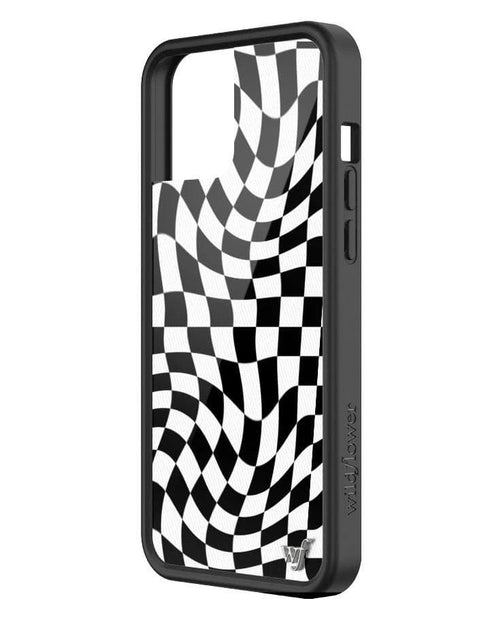 Crazy Checkers iPhone Case// B&W