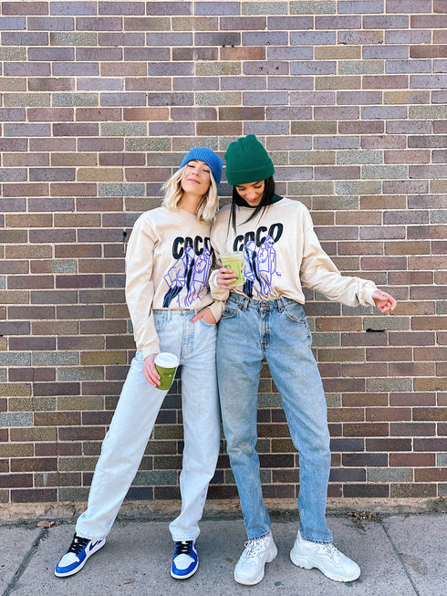 The Coco Long Sleeve Tee // Sand