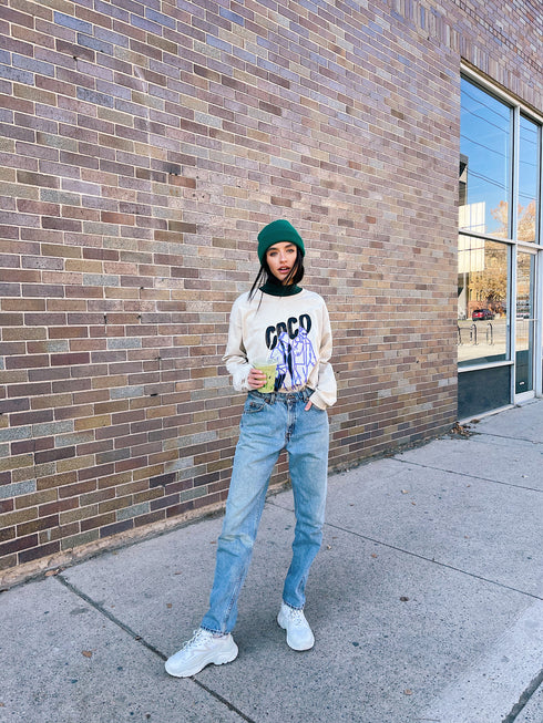 The Coco Long Sleeve Tee // Sand