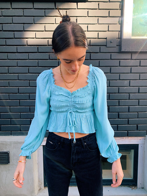 Never Ending Summers Top// Blue