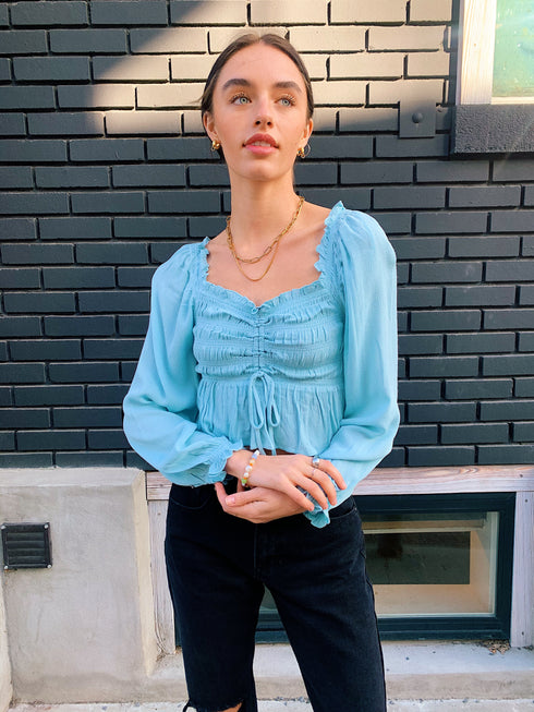 Never Ending Summers Top// Blue