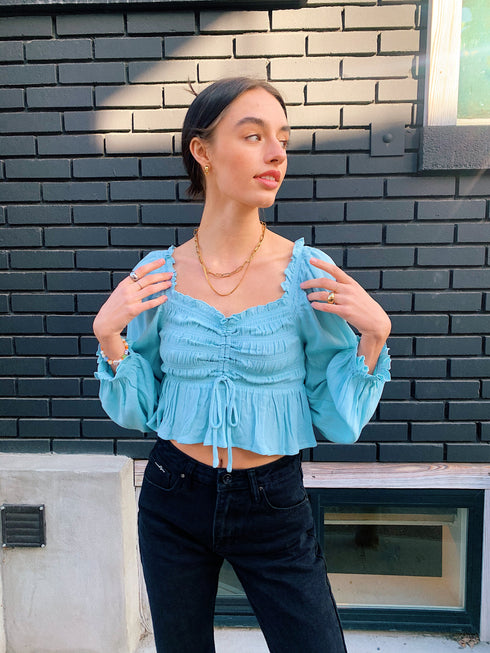 Never Ending Summers Top// Blue