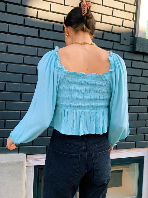 Never Ending Summers Top// Blue