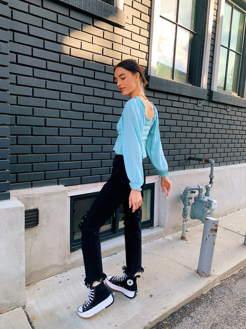 Never Ending Summers Top// Blue