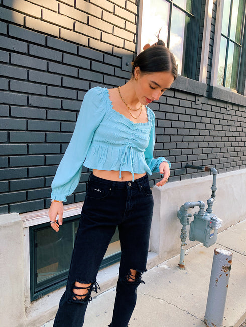 Never Ending Summers Top// Blue