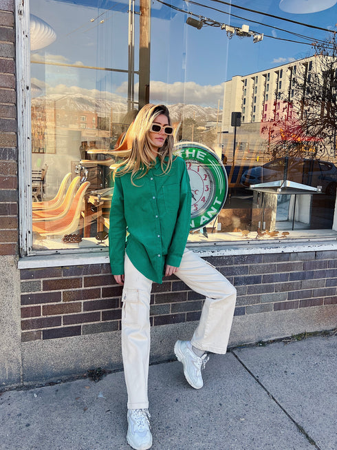 Melrose Ave Top// Emerald