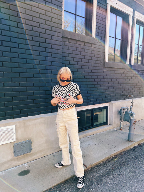 Electric Bloom Top // Bone