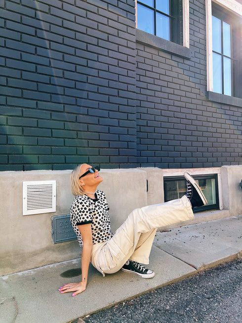 Electric Bloom Top // Bone