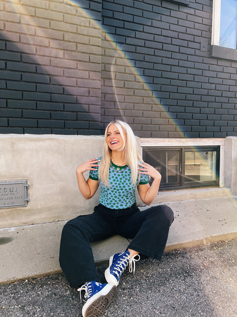 Electric Bloom Top // Blue