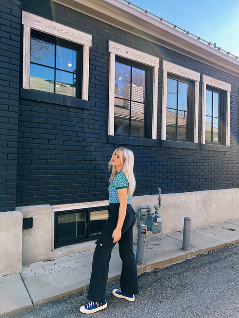 Electric Bloom Top // Blue