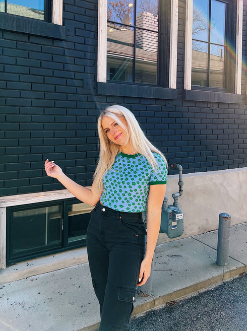 Electric Bloom Top // Blue