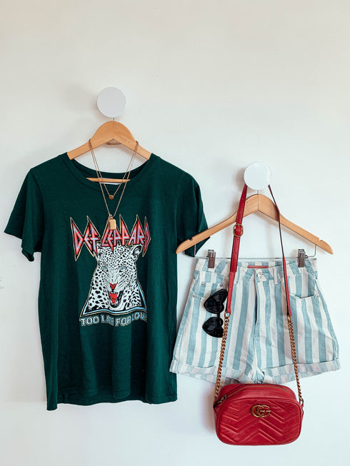 Sunny Stripes Denim Short