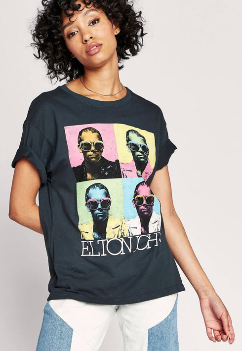 Elton John Pop Color Boyfriend Tee