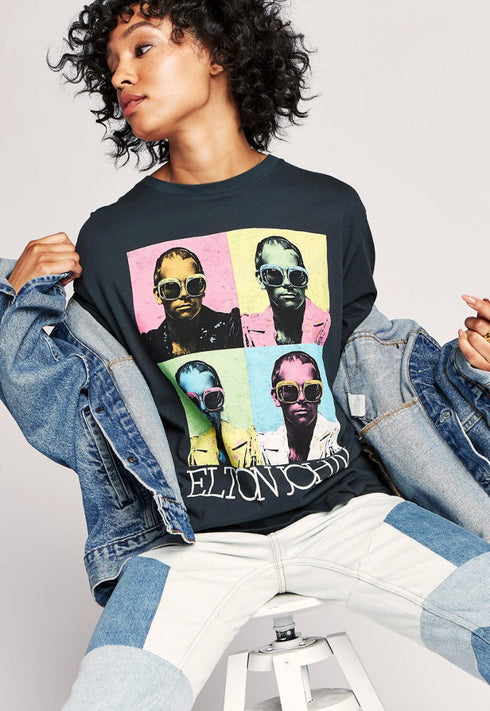 Elton John Pop Color Boyfriend Tee
