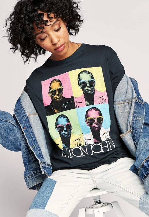 Elton John Pop Color Boyfriend Tee