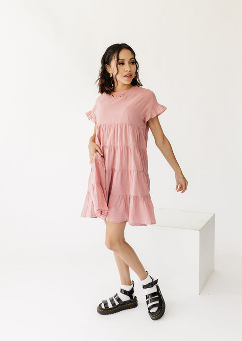 Paris Girl Mini Dress// Rose