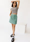 With The Band Mini Skirt// Teal