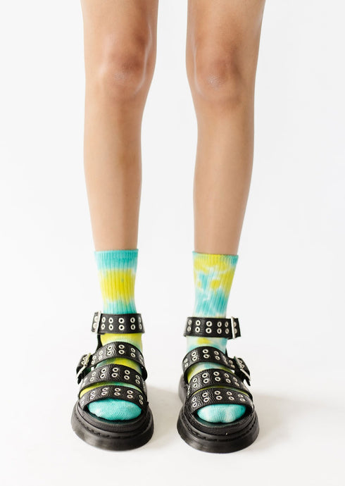 Play It Loud Tie Dye Socks// Neon Combo