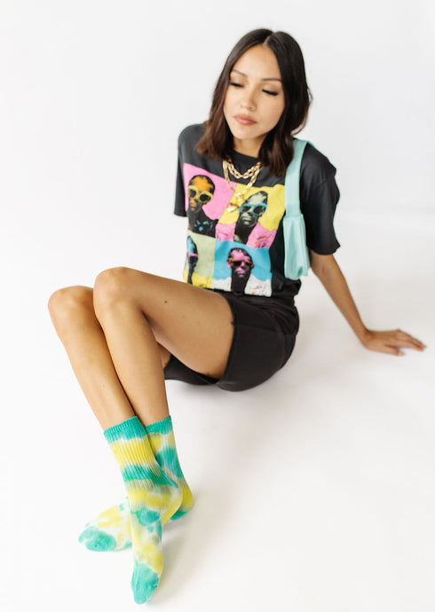 Play It Loud Tie Dye Socks// Neon Combo