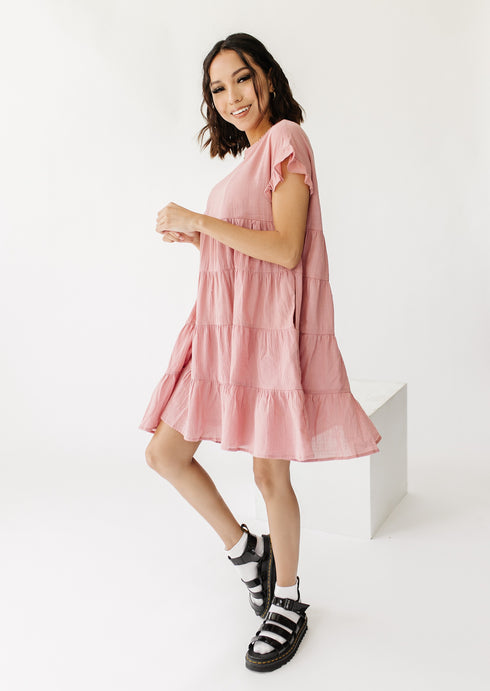 Paris Girl Mini Dress// Rose