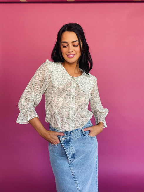 Forget Me Not Top// Sage