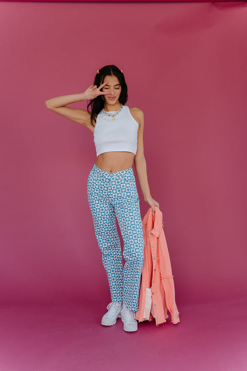 Floral Avenue Pants // Denim