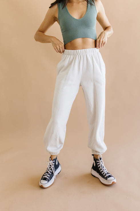 Roll With It Jogger // Stone *RESTOCKED*