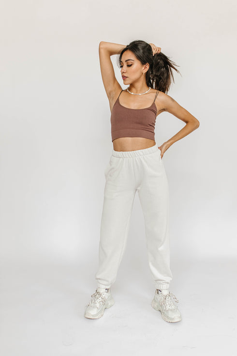 Roll With It Jogger // Stone *RESTOCKED*