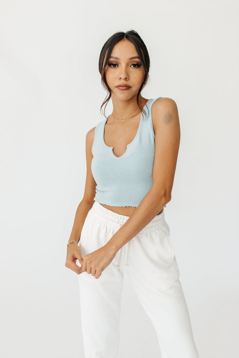 Too Cool For School Tank// Chambray