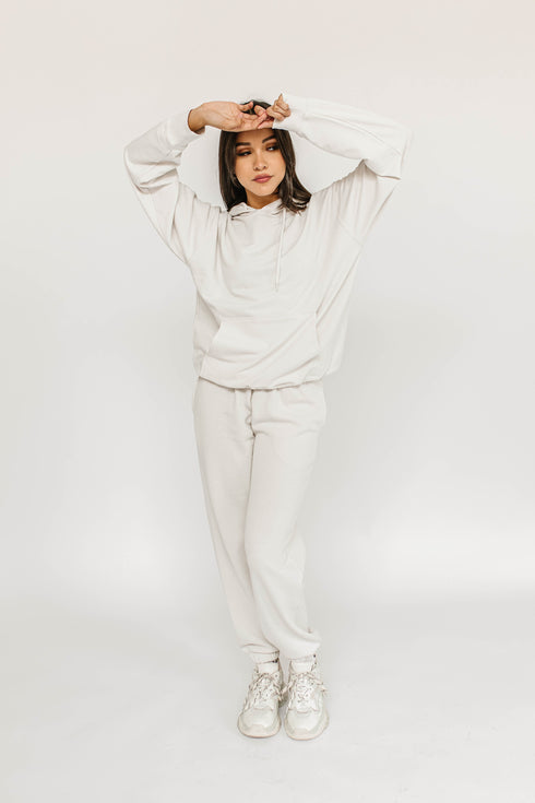 The Vibe Catch Oversized Sweatshirt // Stone *RESTOCKED*