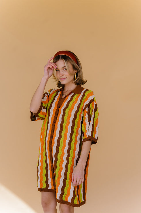 Vibe Check Knit Dress // Brown